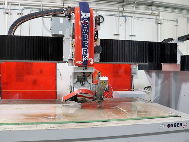 Compact Design, Low Ceiling Height - SABERjet XP CNC Sawjet for Countertop Cutting