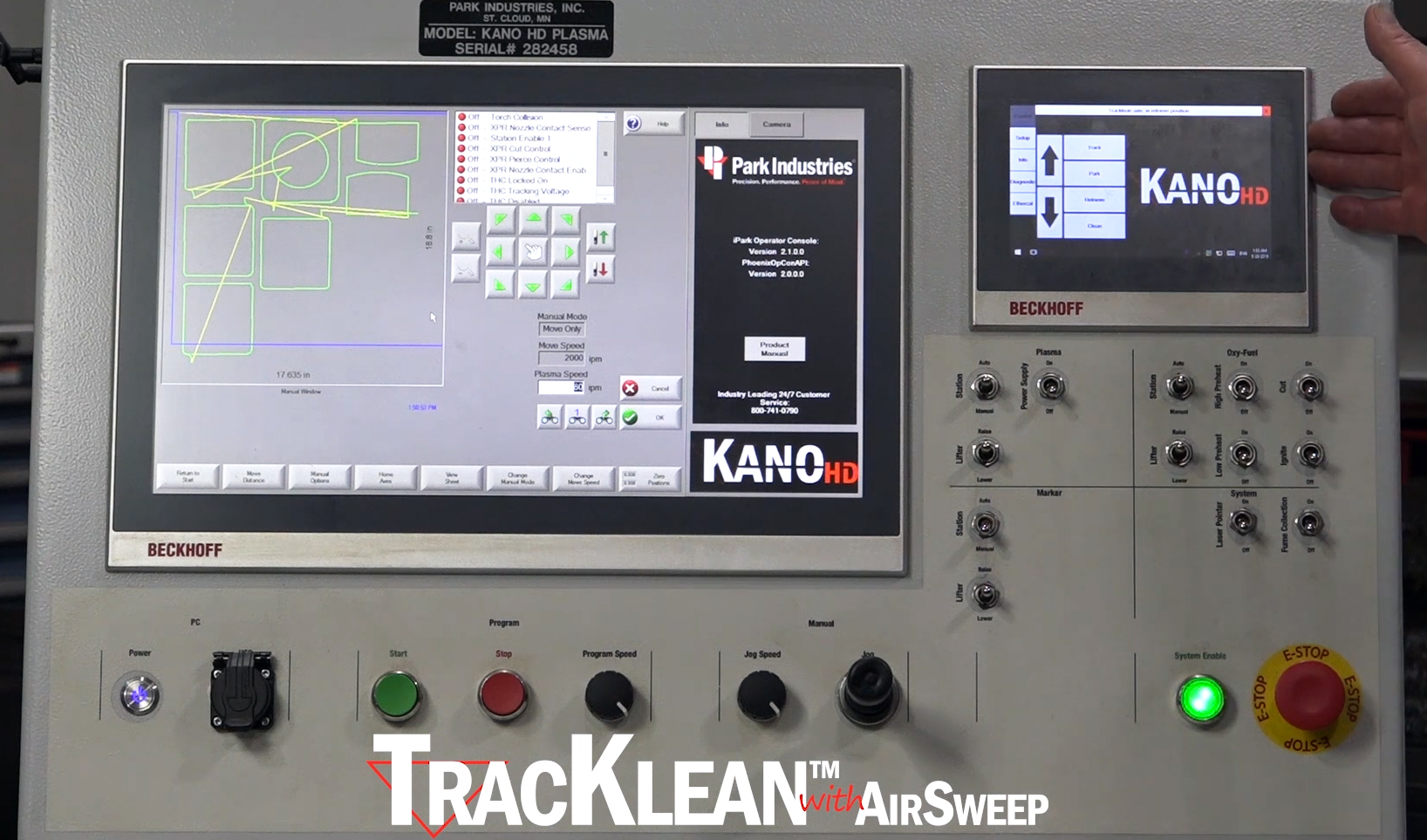 tacklean park industries self cleaning plasma cutting table controls
