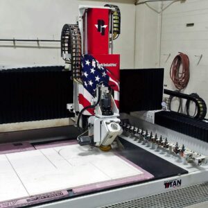 Miter Cutting | TITAN CNC Fab Center for Stone countertop Fabrication | Saw + Router Machine