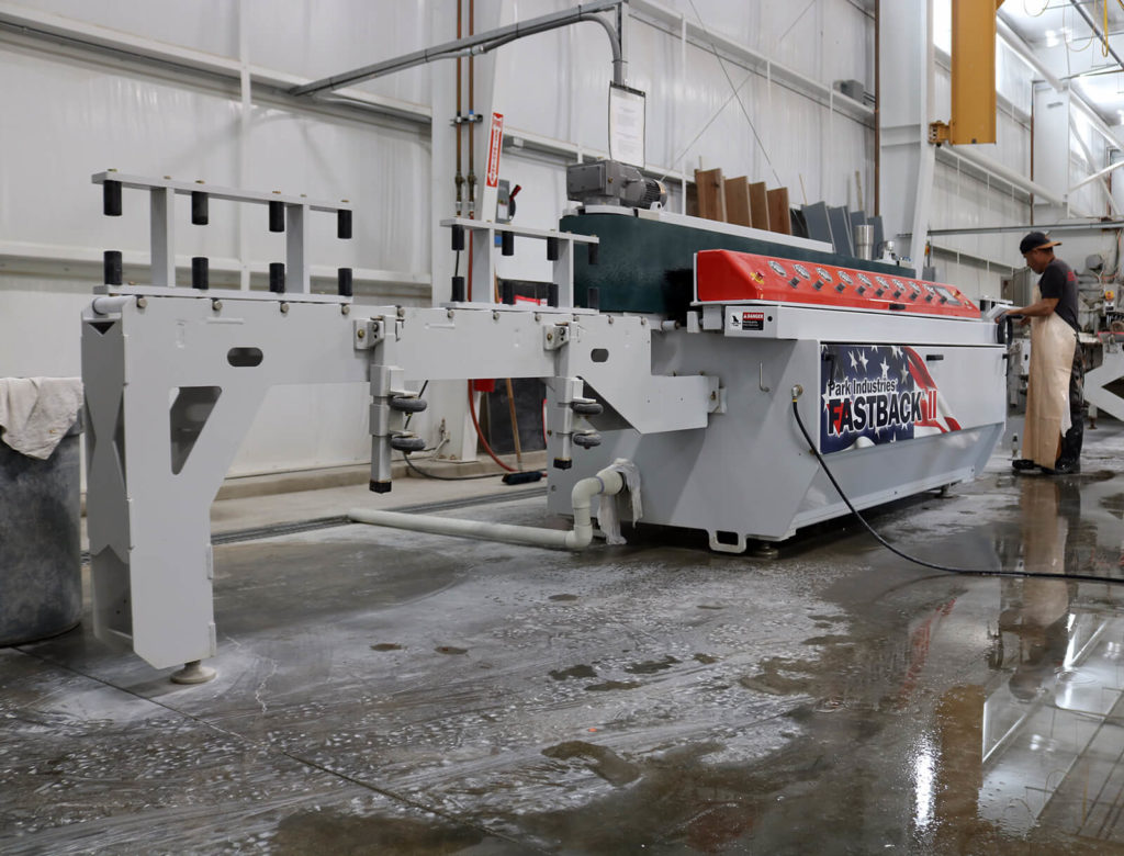 FASTBACK II Edge Polisher at Texas Custom Granite - Park Industries Stone customer