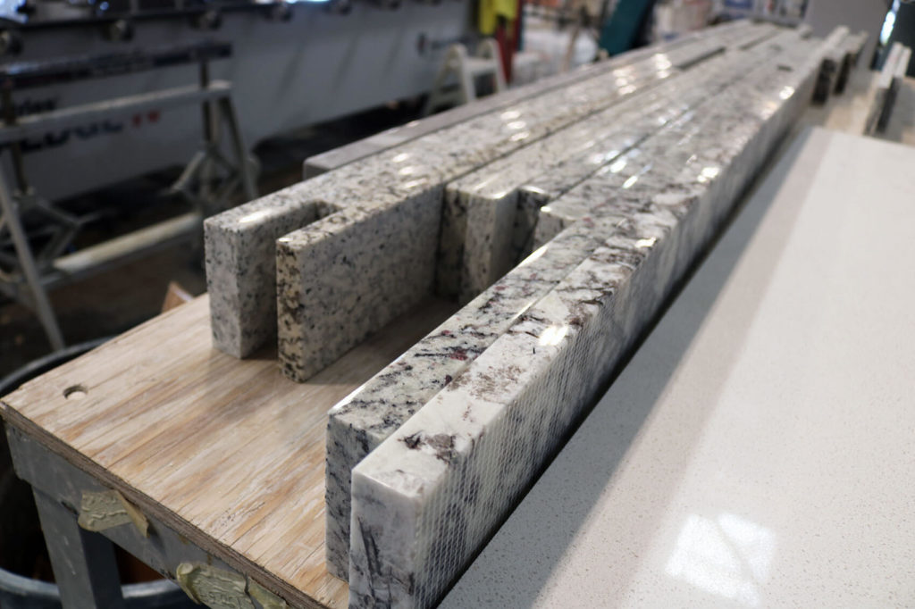 Polished Backsplash | Stocket Granite - Customer of Park Industries Stone Machinery