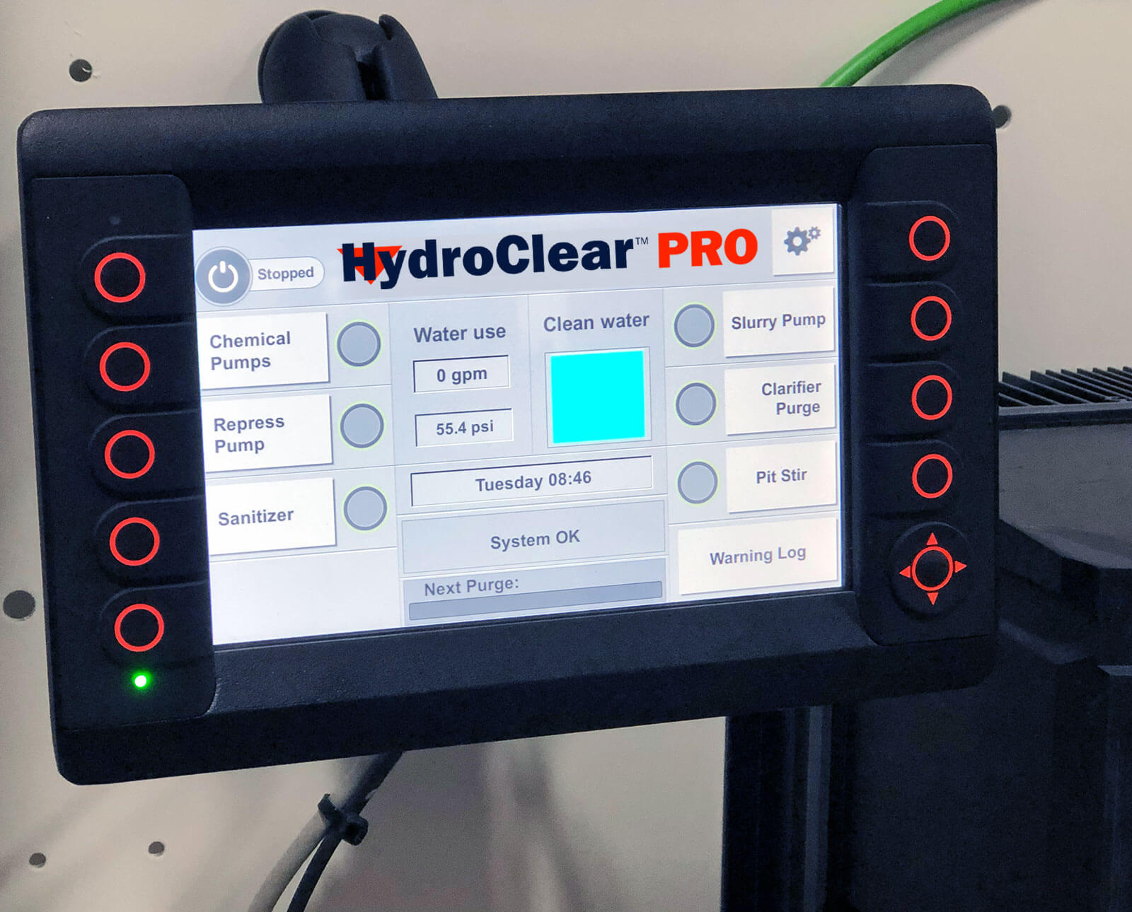 Touchscreen Controls | HydroClear Pro Water Recycling & Management System for Stone Fabrication Machinery