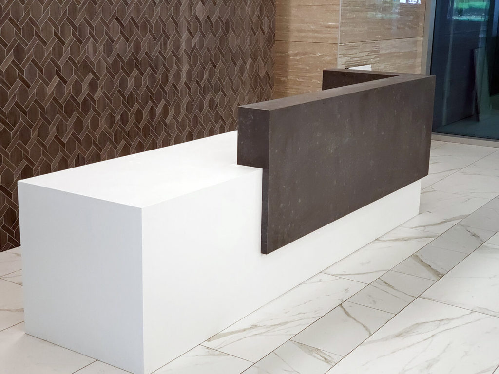 Lobby Desk | Honed Surfaces Stonework with Park Industries Machinery