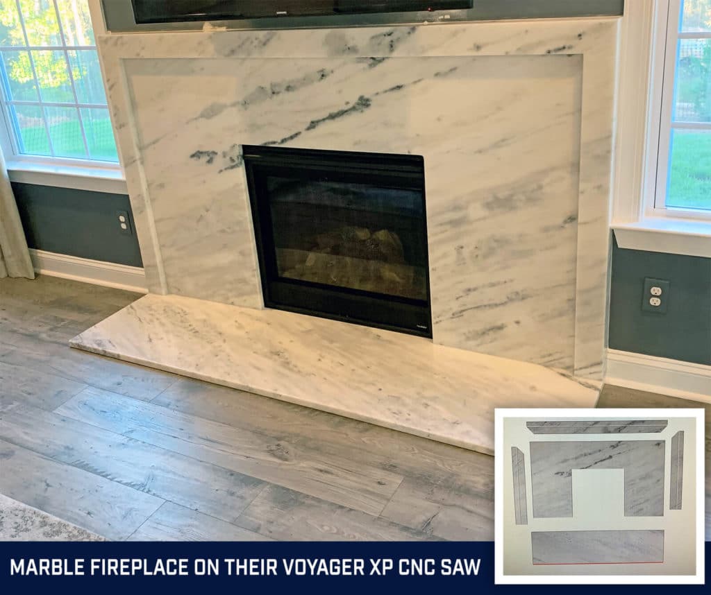 Marble Fireplace | VOYAGER XP CNC Saw for Stone Countertops