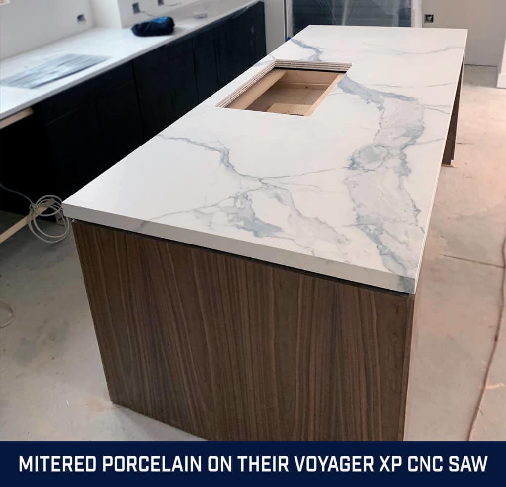 Porcelain Island | VOYAGER XP CNC Saw for Stone Countertops