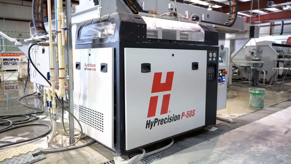Hypertherm Waterjet Pump at Cabinet & Granite Depot | Park Industries CNC Stone Machinery