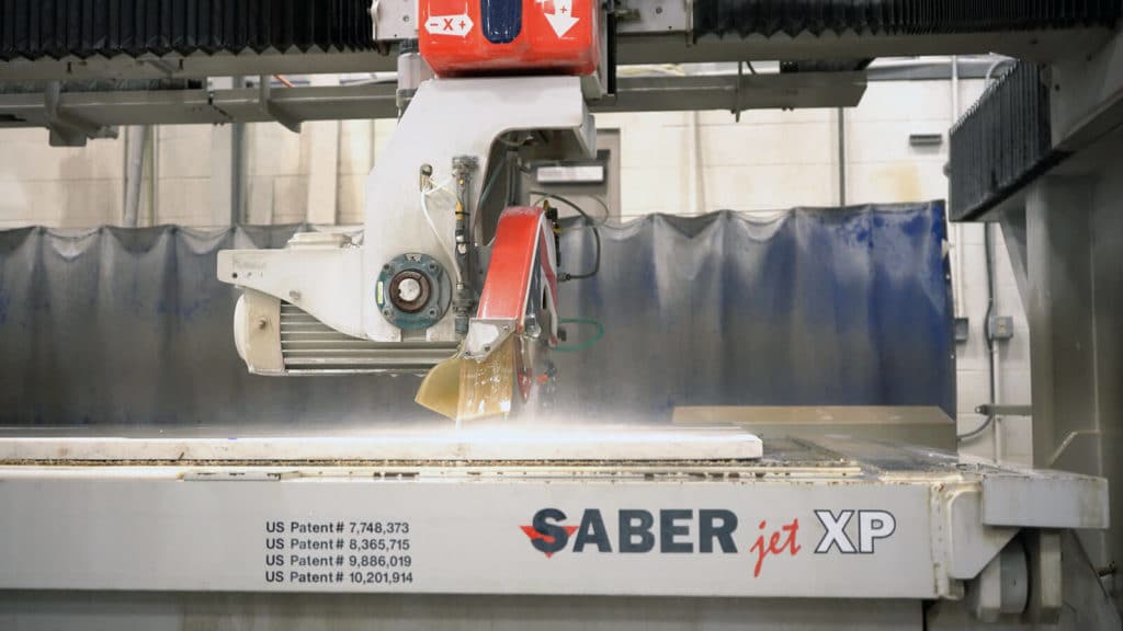 SABERjet XP CNC Stone Sawjet at The Countertop Shop | Fabricator Spotlight of Park Industries CNC Stone Machinery for Countertop Fabricators
