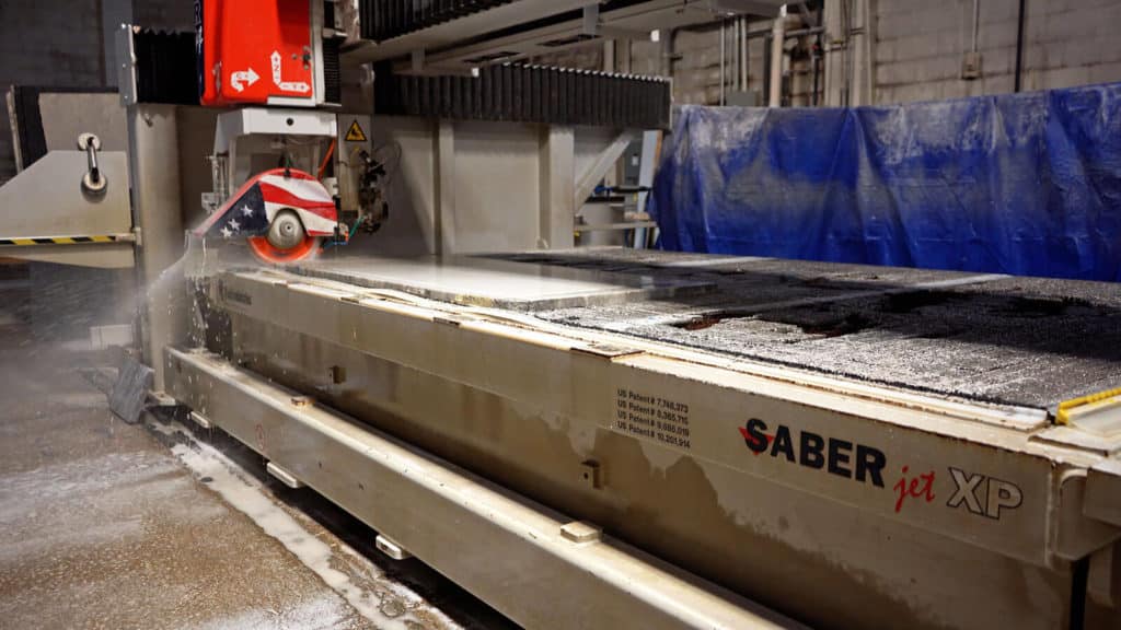 SABERjet XP CNC Sawjet at Chippewa Stone | Park Industries Stone Fabricator Spotlight | CNC Machinery