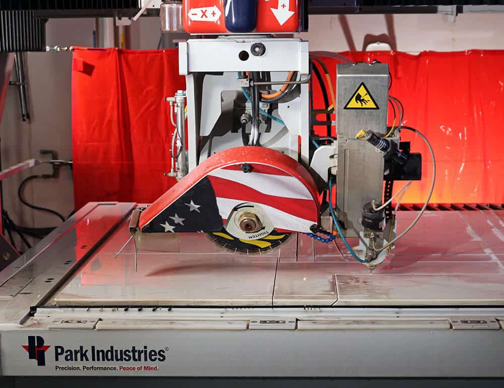 Park Industries Saberjet XP CNC Sawjet cutting stone