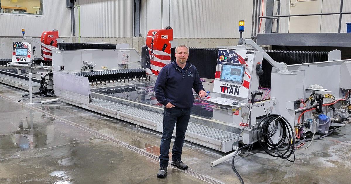 Shawn Bronson by his Park Industries TITAN CNC Routers | Shaker Hill Granite Case Study