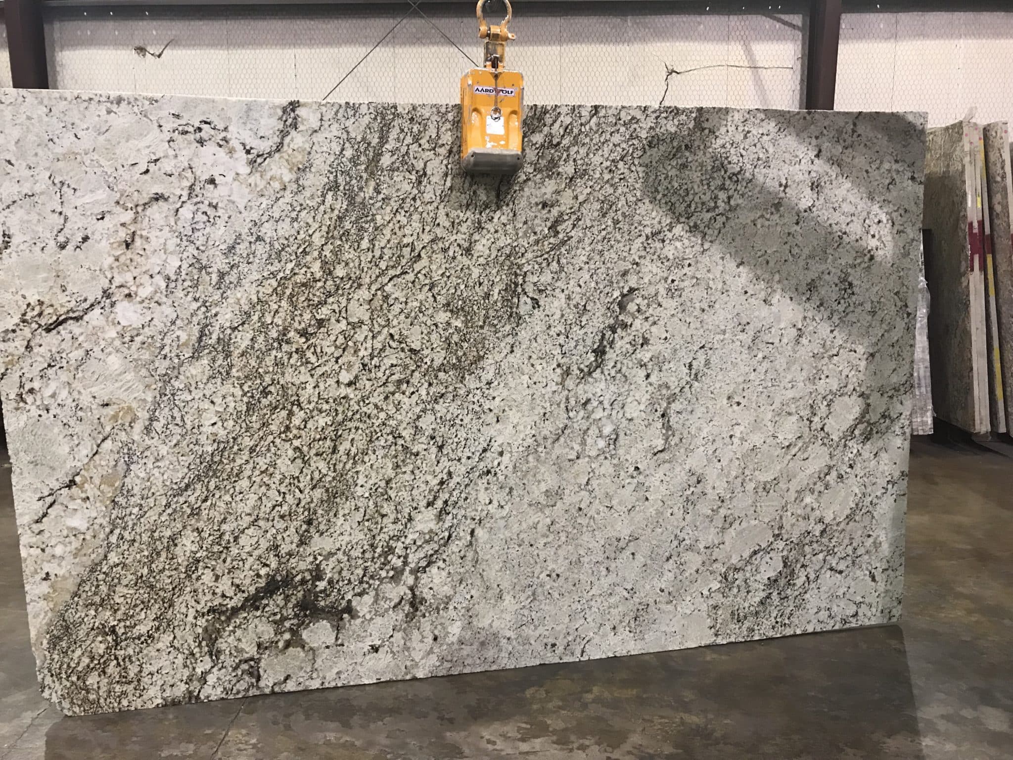 Slab of granite used to make countertops