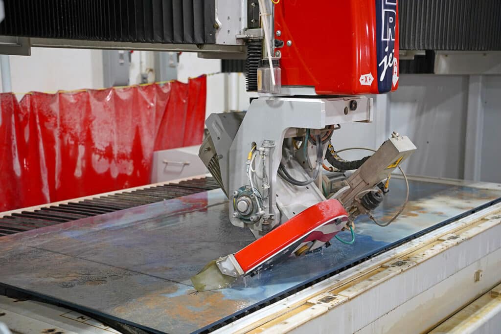Precision Miter Cutting | SABERjet XP CNC Sawjet for Cutting Porcelain and more!