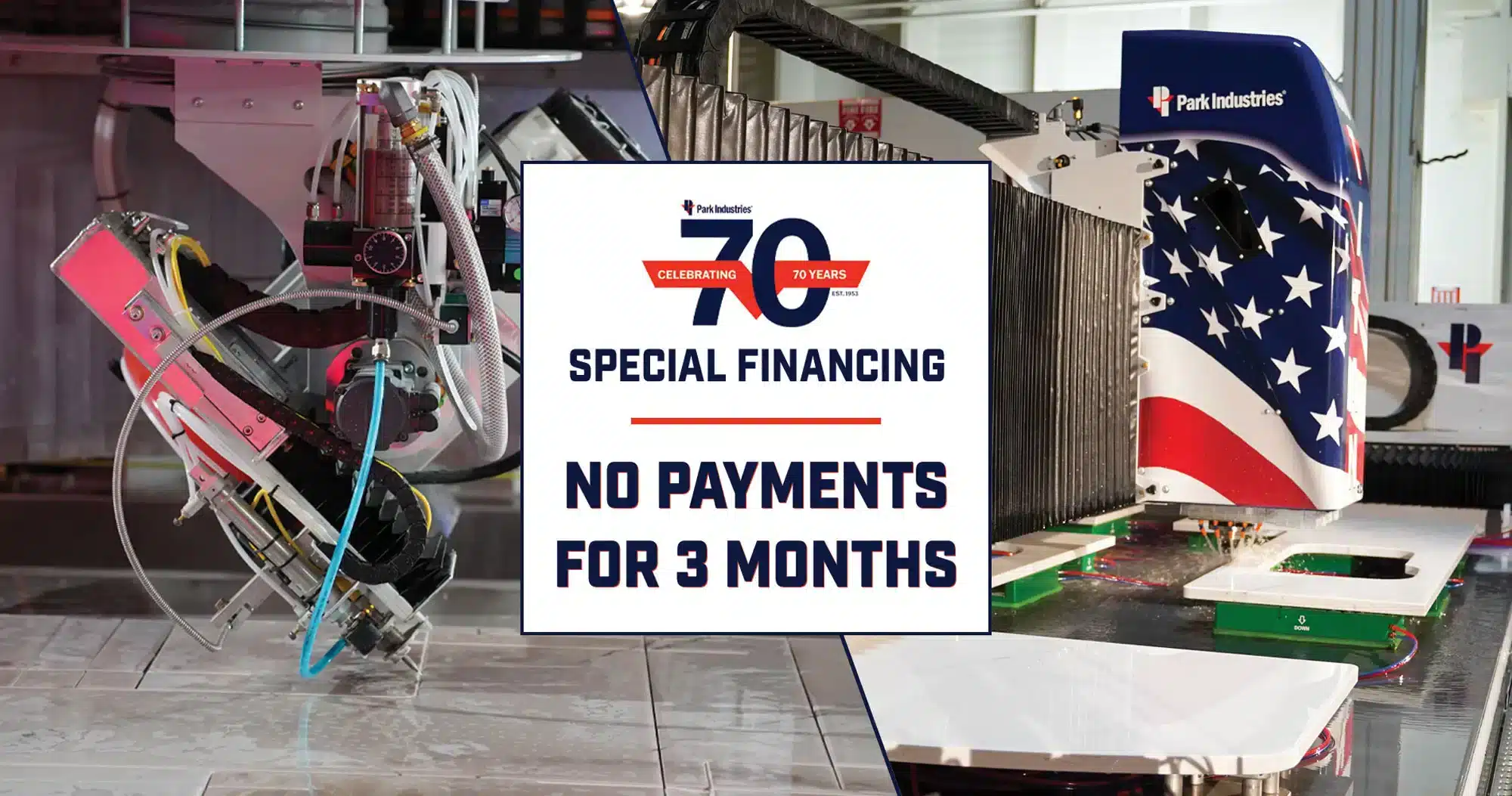 70th Anniversary Special Financing on any Machine - Park Industries
