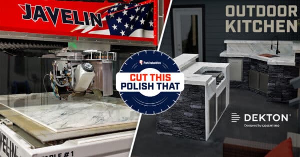 Dekton Outdoor Kitchen Cut on Park Industries CNC Stone Machine