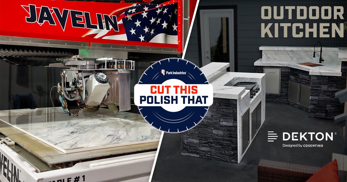 Dekton Outdoor Kitchen Cut on Park Industries CNC Stone Machine