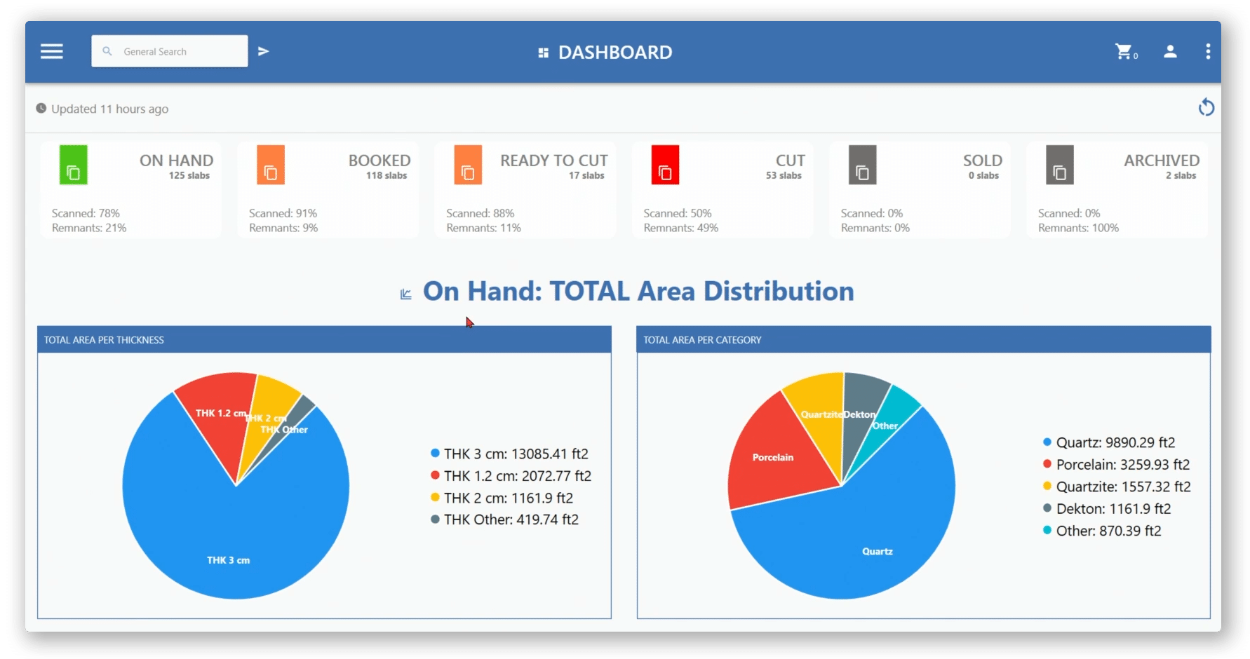 Slab Inventory Software Screenshot